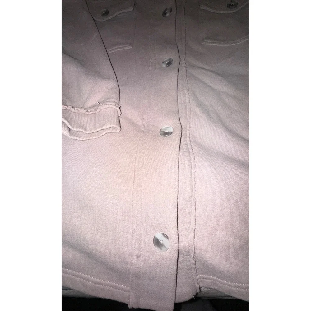 Gentle Fawn Women Pink Knit Button Down Shacket Shirt‎ Jacket Size M Collared